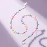 Pearl Decorated Beaded 2-in-1 Charging Cable, USB-C & Lightning Cord 3.3Ft Fast Charging Multi Color Aesthetic Portable Charger for Women, Electronic Accessory, Holiday Gift Option, Fast Charging Cables