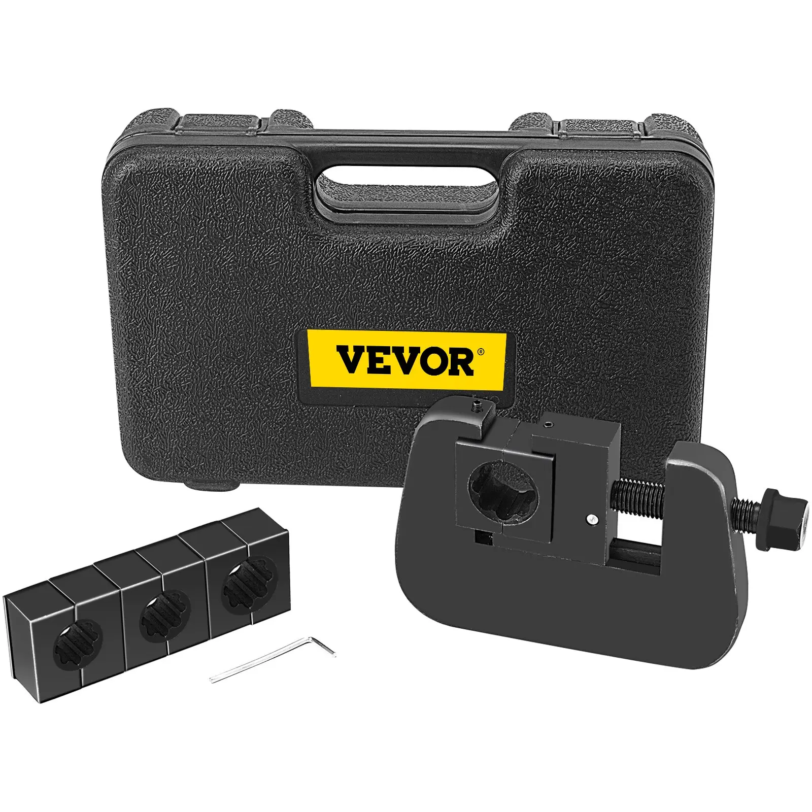 VEVOR 7843B Manual A/C Hose Crimper Kit, Handheld Air Hose Crimper Tool Kit with 4 Dies Whole Set #6#8#10#12, A/C Hose Crimper Repair Tool Kit Die Set, for Crimping Automotive Air Conditioning Pipes