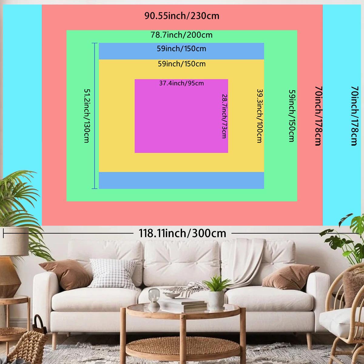 Colorful Waterfall Pattern Tapestry Tapestry, UV Reactive Tapestry, Natural Landscape Wall Hanging, Wall Decoration Art, Tapestry Wall Mural for Home Living Room Bedroom Office