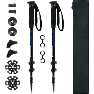 Trekking Poles Collapsible Hiking Poles - 2 Pack Adjustable Aluminum Hiking Sticks, Lightweight Walking Sticks for Women, Men, Seniors, Kids, Walking Poles for Backpacking by Underwood Aggregator
