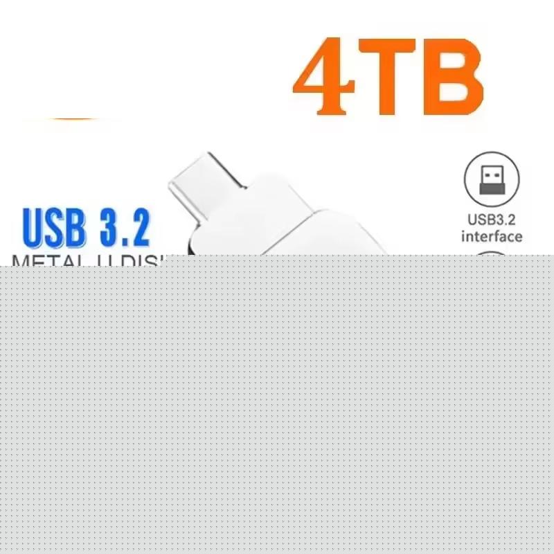 16TB USB 3.2 Flash Drives High Speed Transfer Metal Pendrive Memory Card Pendrive Flash Disk Memoria Waterproof Stick