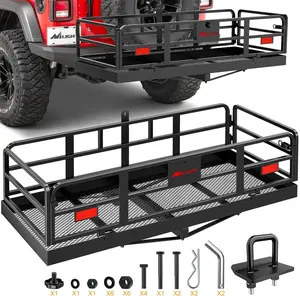 Nilight 60 x 24 x 14.4 Inch Hitch Cargo Carrier with Hitch Stabilizer