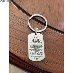 Stainless Steel Slogan Keychain  Stainless Steel Slogan Keychain for Men and Women, Engraved Message Pendant Key Ring Accessory for Car Keys, Bags and Daily Carry