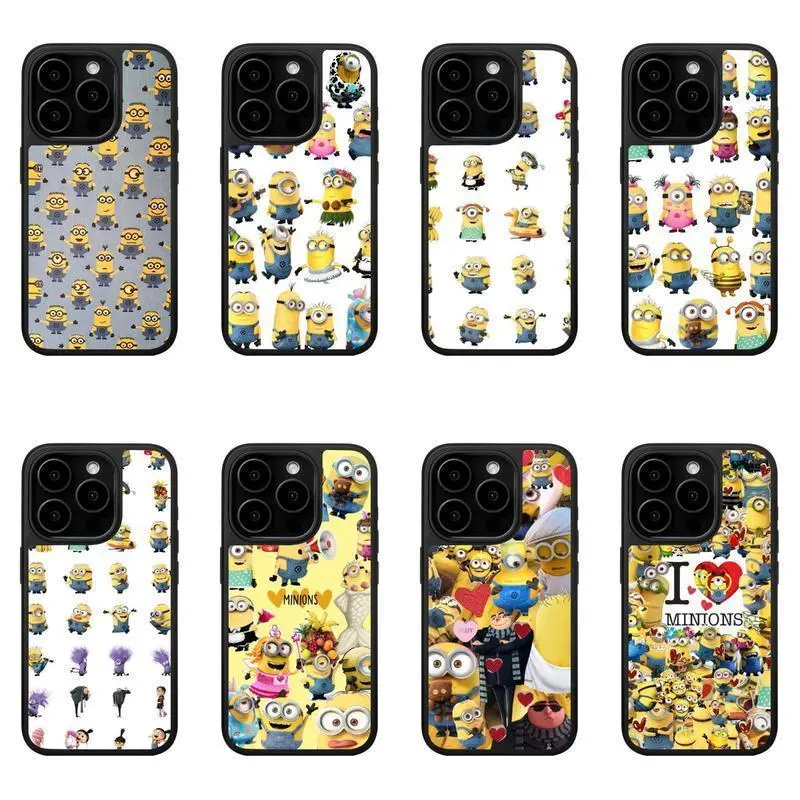 Minions Cartoon Phone Case For iPhone 17 Promax 16 15 14 13 12 11 Plus Pro Max 17Air and Samsung S26 S25 S24 S23 S22 S21 FE Plus Ultra - Anti Drop Full Perfect Aesthetic Printed Soft TPU Case, Accessories, Wireless