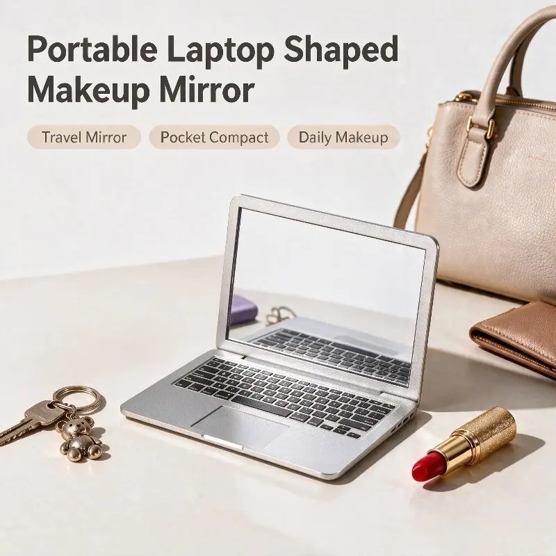 Portable Notebook Makeup Mirror, High Definition Imaging, Lightweight Pocket Mirror, Fits Bag, Travel Companion, Easy Touch-Up, Mirror For Purse