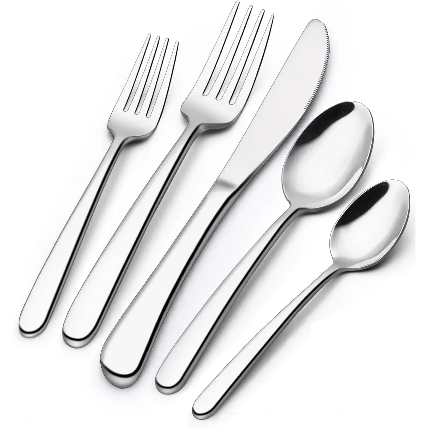 30- Silverware Set for 6,   Stainless Steel Flatware Set, Heavy Duty Cutlery Utensil Set for  Restaurant, Include Fork  Spoon Set, Dishwasher Safe