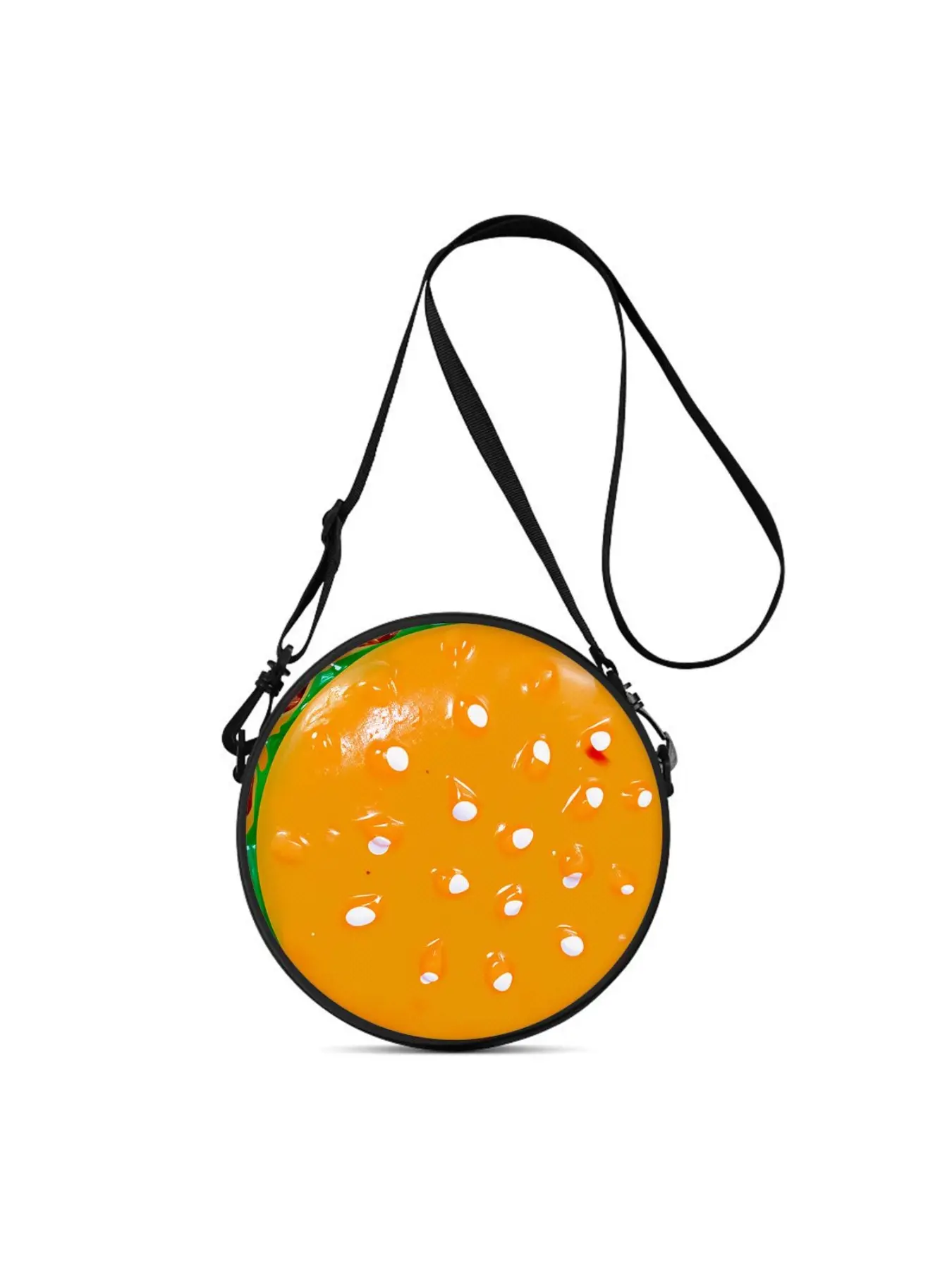 2D Printed Hamburger Pattern Lightweight Women's Crossbody Bag, Perfect Gift for Female Friends; Supports crossbody, single shoulder, backpack and handheld carrying, ideal for commuting, outdoor trips, travel, casual daily wear and school scenarios
