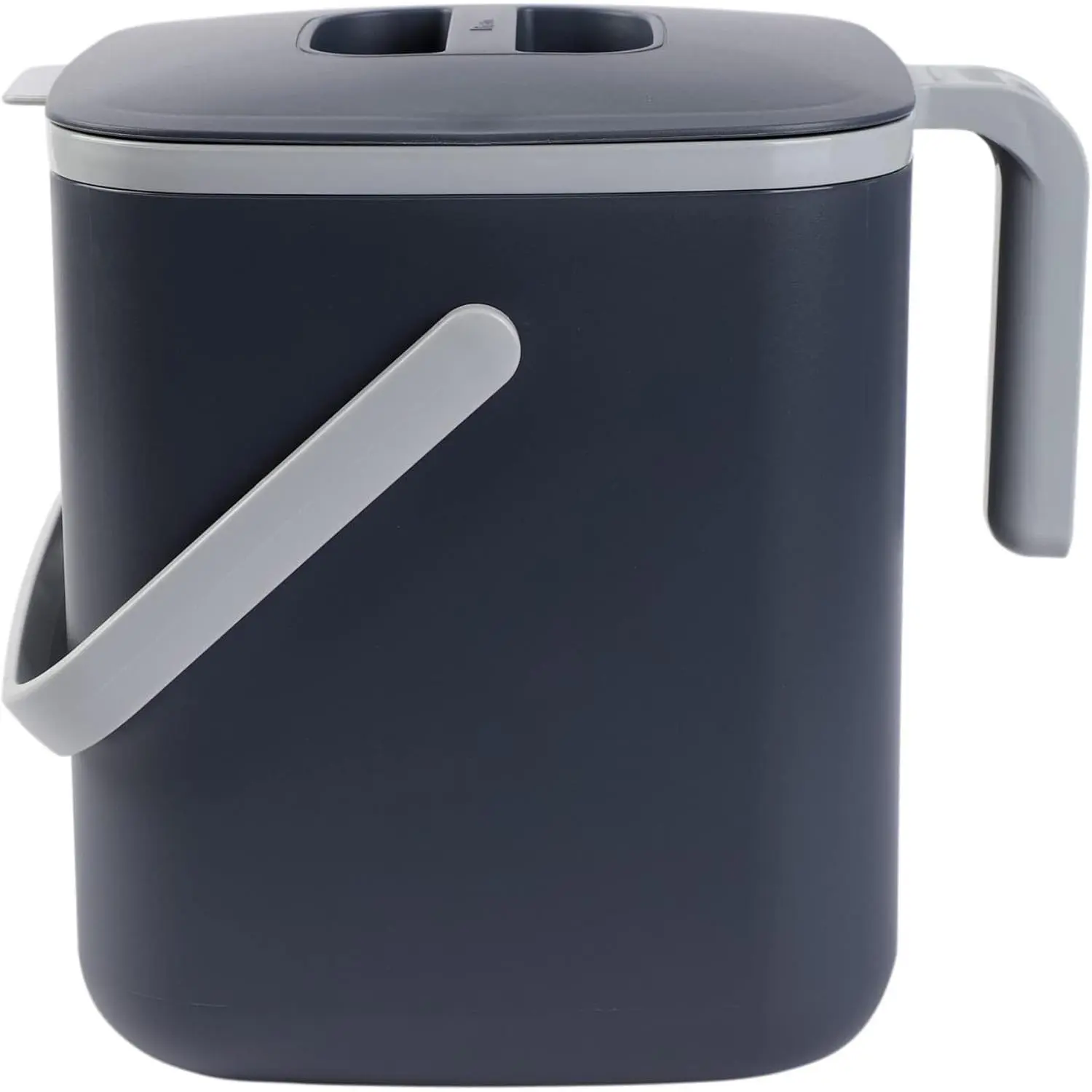 Kitchen Compost Bin, 5L Countertop Compost Bin, Dark Grey | Odor-Tight. Filter-Free. Dishwasher Safe.