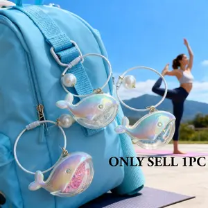 Cute Christmas Gift Acrylic Keychain, Creative Whale Car Key Chain, Book Bag Charm, Backpack Charm, Perfect for Friends, Kids, Colleagues, Girlfriend, Keychain Pendant