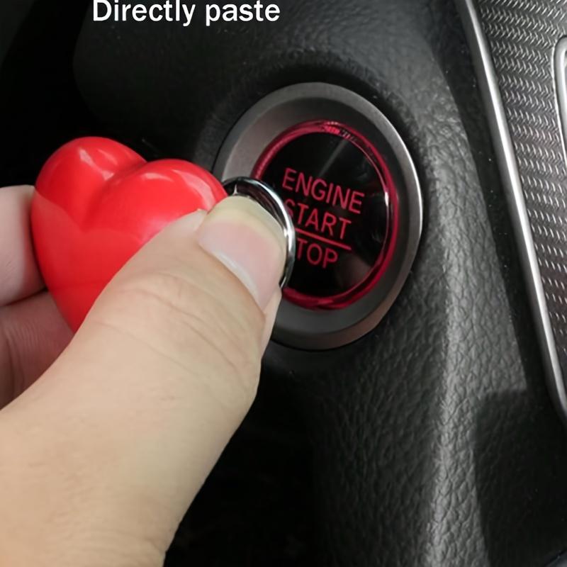 1 Piece Car Start Button Sleeve-Durable Pp Material, Easy One-Click Ignition Ring Protector, Improve Car Interior Decoration Effect button decorative sticker cover trim