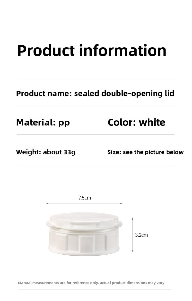 FaSoLa Kitchen Double-Opening Spout Moisture-Proof Sealing Lid for Oatmeal and Flour, Food Preservation Sealing Cover for Bagged Foods