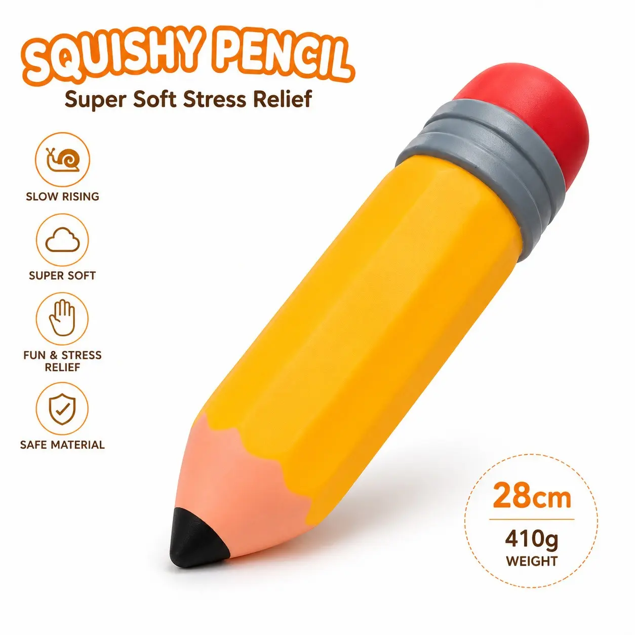Large Pencil Squishy Toy, New Bestseller Stress Relief Toy, Big Soft Flour Squishy, Quick Rebound Fortune Toy, Healing Soft Pressure Relief Tool