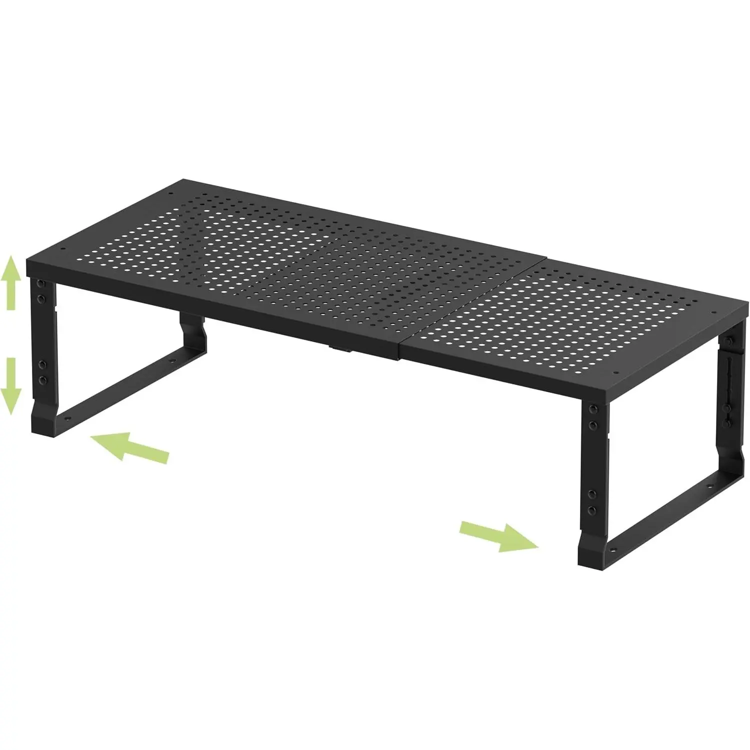 Adjustable Expanable Stackable  Rack Shelf Pantry Storage Organizer for Kitchen Cabinet,Countertop,Bathroom and .Space is no  Limited(1Pack/Black/Medium)