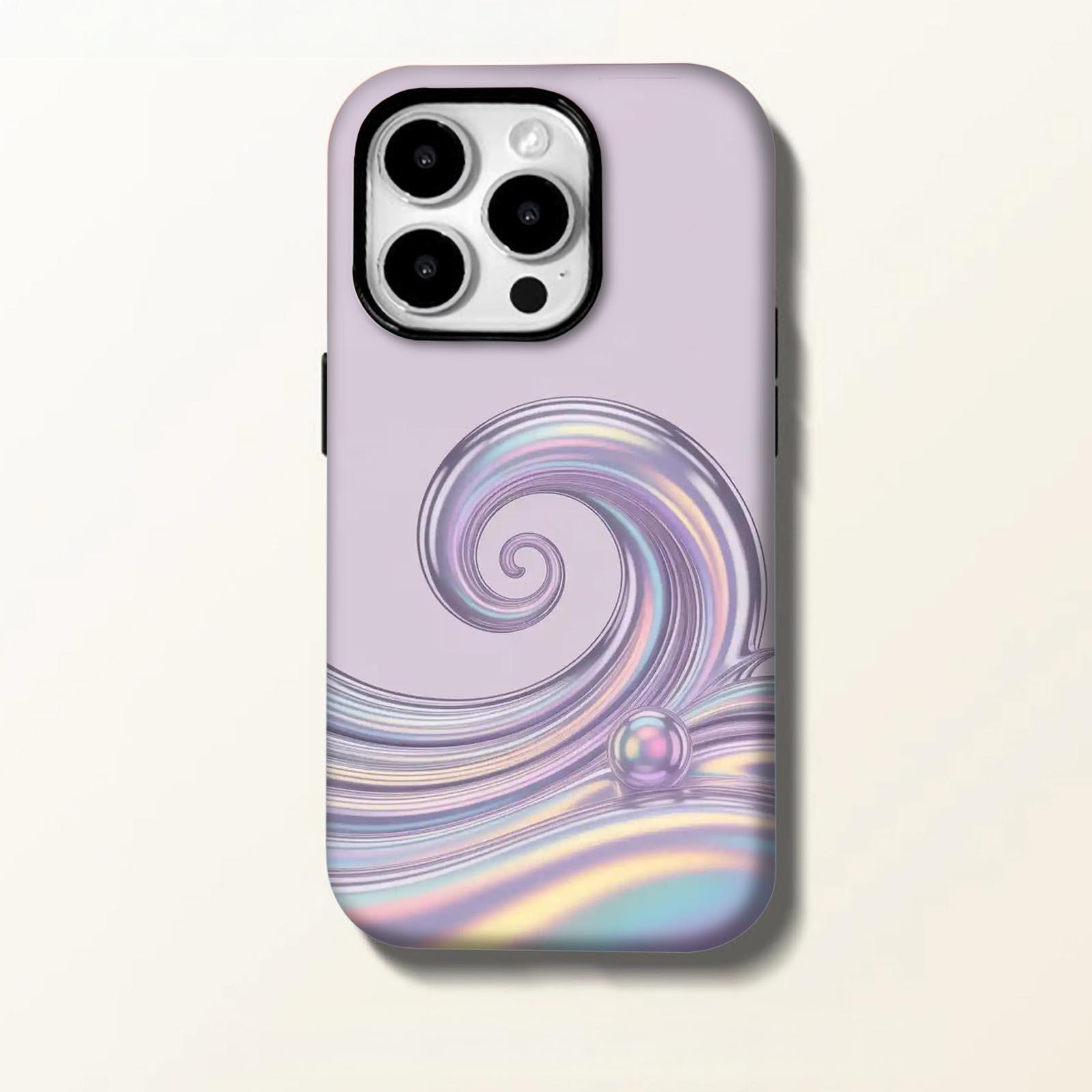 Iridescent, wave, pearl Soft And Hard Two-In-One Film Printed Full Pattern Case For IPhone 16 15 14 13 1211 Pro Max Plus Phone Case Iridescent, wave, pearl Soft And Hard Two-In-One Film Printed Full Pattern Case For IPhone 16 15 14 13 1211 Pro Max Plus Phone Case