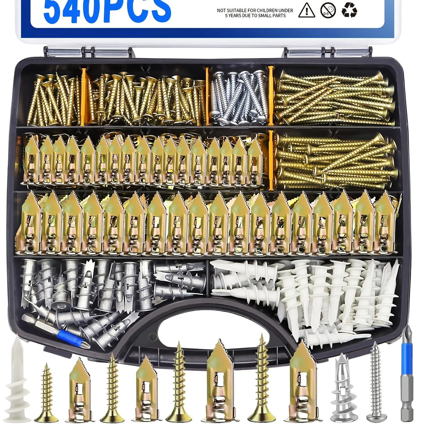 540-piece plaster screw set