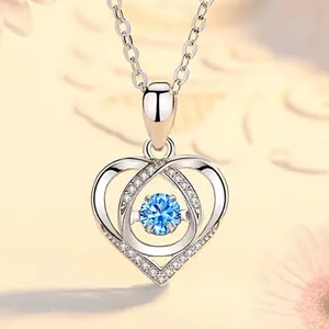Smart Heart  Water Drop Pendant, Silver Plated Beating Love Accessories Valentine's Day  Accessories, free shipping only y2k Gold Stainless Steel Cross Necklace Set