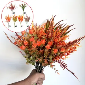 ARTGOOD 9bundles Hyper-Realistic Fall Bouquet -for Living Room/Dining Table/Bedroom/Office🌾 | No-Maintenance Everlasting Arrangement | Christmas/Halloween/Thanksgiving/NewYear | Nordic Ins/Modern/Wabi-Sabi Home Decor (Vase Not Included)