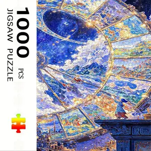 1000 Piece Giant Colorful Clock Theme Puzzle, Adult Family Interactive DIY Home Decor, Holiday Scene, Durable, Perfect Gift