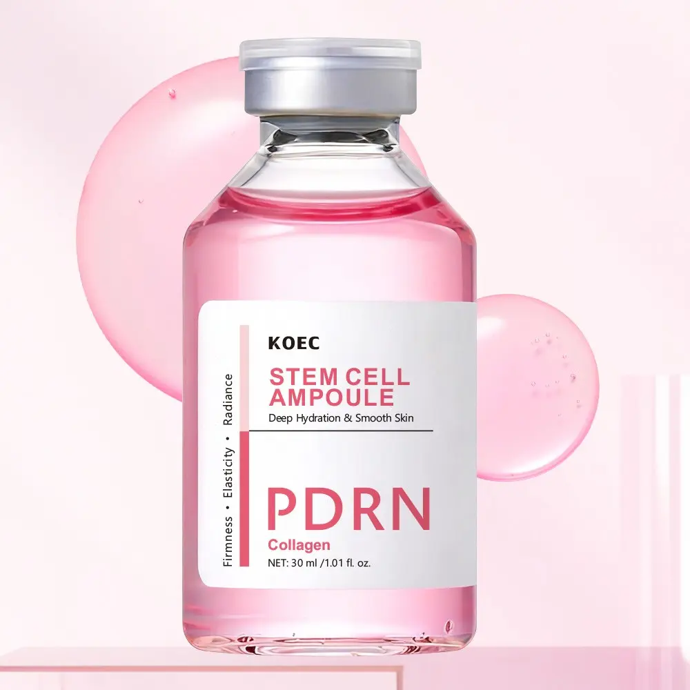 PDRN Collagen Stem Cell Ampoule, Lightweight Smooth Nourish & Moisturize Skin Serum, Hydrating Facial Essence to Use with and Without Micro Needling | Korean Skincare