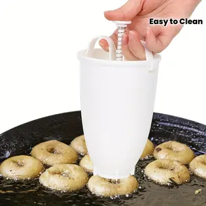 Manual Waffle Donut Mold - Nonstick Oval Donut Pan for Homemade Donuts, Pastries& DIY Baking, Easy to Clean, Perfect for Halloween& Daily Baking