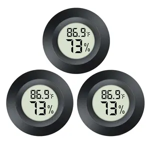 3 Pack Mini Hygrometer Thermometer Digital Humidity Meter Indoor/Outdoor Humidity  Reptile Thermometer for Humidors Garden Cellar Greenhouse ?/ ? (3)