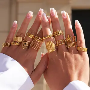 Stainless steel geometric open ring for women, adjustable design, tarnish-resistant and durable finish, modern minimalist style with clean lines, perfect for everyday wear, stacking, or statement jewelry