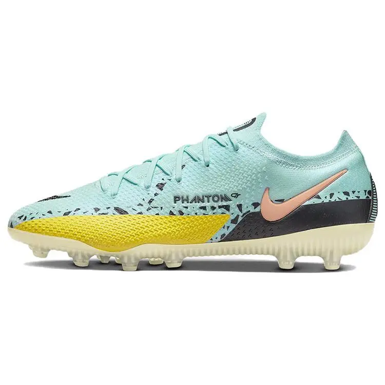 Nike Phantom GT2 2 Elite Pro AG Soccer Cleats for Men – Blue and Yellow Verifiable, with credentials and supporting global authentication