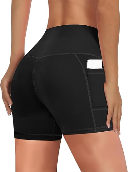 Women's 3-Inch Swim Shorts, Basic High-Waisted Beach Shorts with Pockets + UPF50 Quick-Drying Beach Swim Shorts