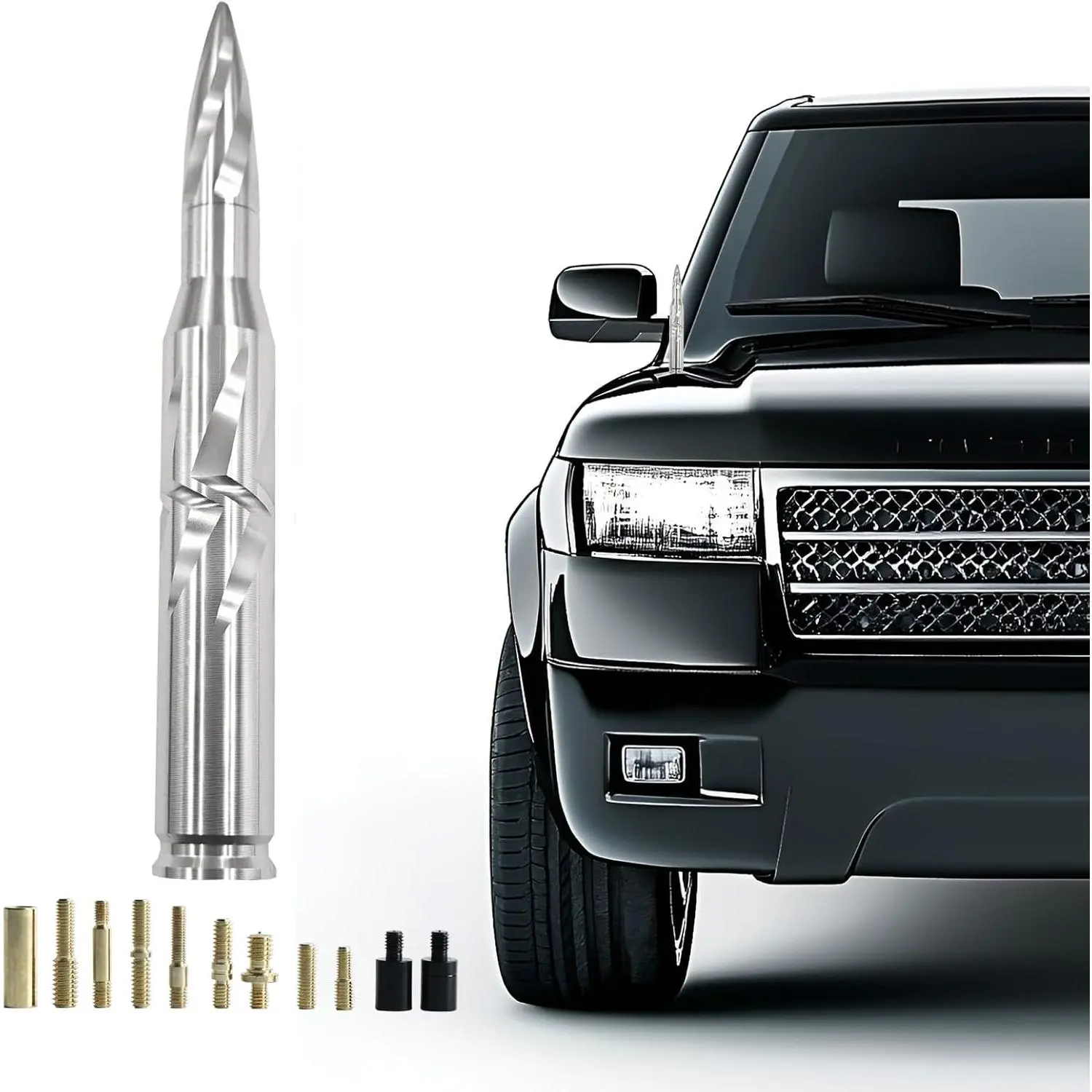 Ford Antenna Replacement for F150 F-150 2009-2024 2025, Truck Car F250 F350 Accessories (Silvery 5.5in)