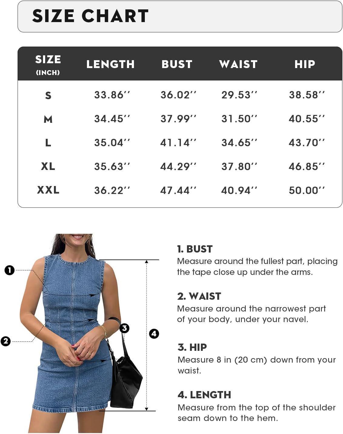 Danedvi Womens Denim Mini Dress Casual Sleeveless Crewneck Summer Jean Tank Dresses Blue Womenswear SpringStatements