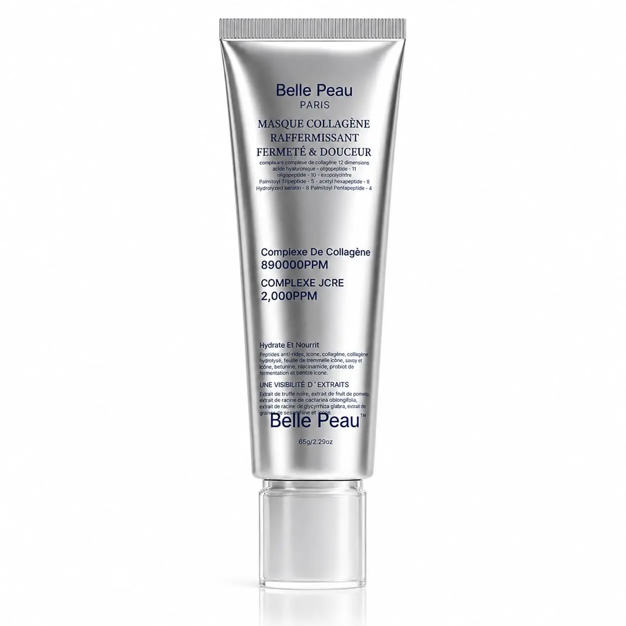 Collagen Boost Facial Mask with 89,000 PPM Complex, Peptides & Niacinamide - Hydrating Anti-Aging Single Item Cosmetics for Plump Skin, 65g
