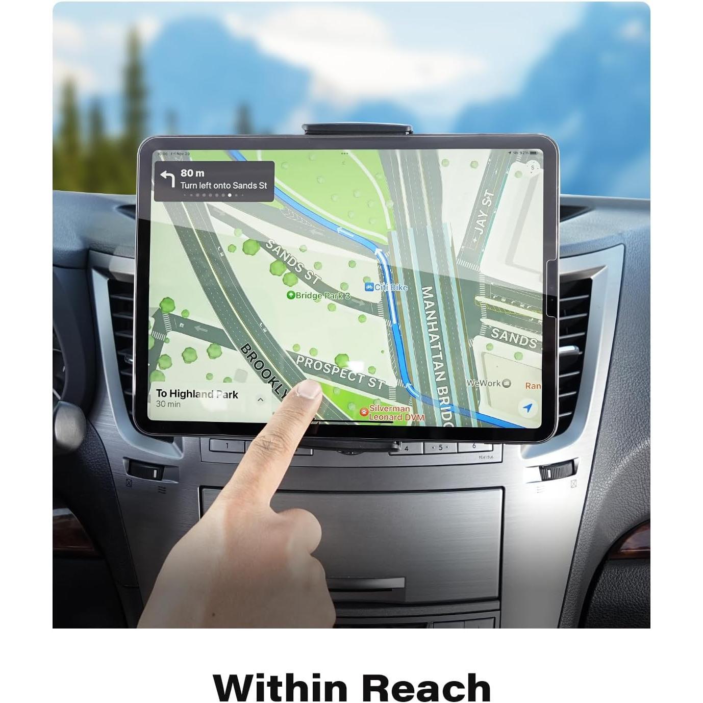 for Sturdy iPad Holder for  CD Slot Tablet Mount, 2-in-1 Universal 4.7-11" Holder for iPad Pro 11 Air Mini, , Galaxy Z Fold, Adjustable 360? Rotation, Road Trip Essentials