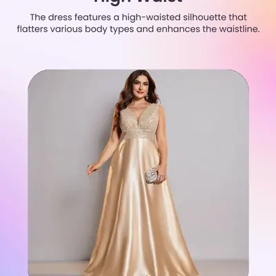 Plus Size Formal Dress Champagne Color