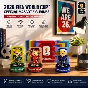 【Official FIFA Licensed】 2026 FIFA World Cup Mascot Collection Set (Canada Maple, Mexico Zayu, USA Clutch, 3 Pcs/Set, 6cm/2.36inch) Collectible Soccer Figurine Model Fan Memorabilia Gift