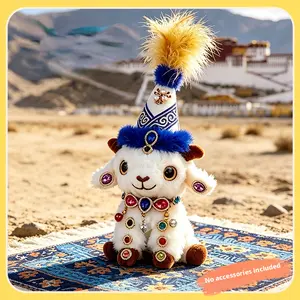 A creative cute plush keychain pendant in little sheep shape