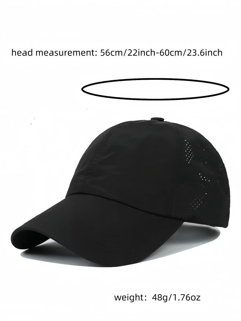 Women's Simple Style Plain Color Baseball Cap, Casual Trendy Hat for Outdoor Sports, Fashion Quick Drying Accessories for Daily Wear and Outdoor Sport