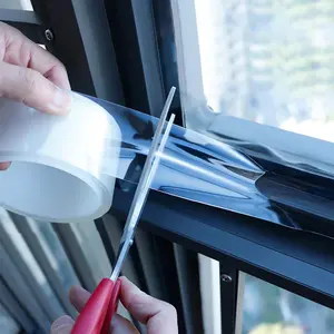 Clear Weather Sealing Tape 2 Inch x 33 FT Residue-Free Transparent Weather Stripping Insulation for Doors Windows Shower Glass Gaps