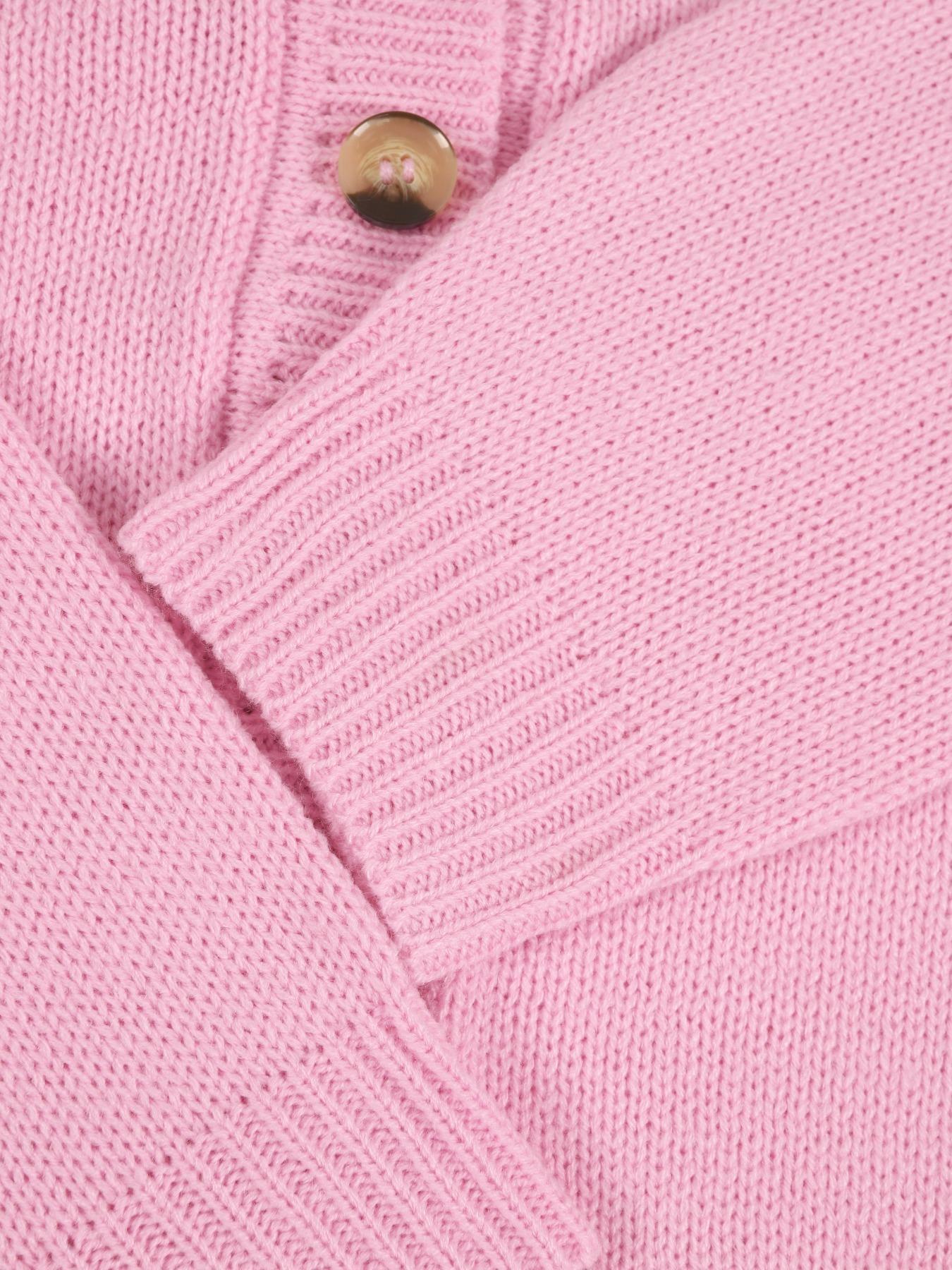 Women's Solid Button-Front Drop-Shoulder V-Neck Cardigan & Elastic Waist Wide-Leg Pants 2-piece Set, Casual Fashion Cozy Knitwear Set for Daily Outdoor Wear, Women's Outfit for Fall & Winter