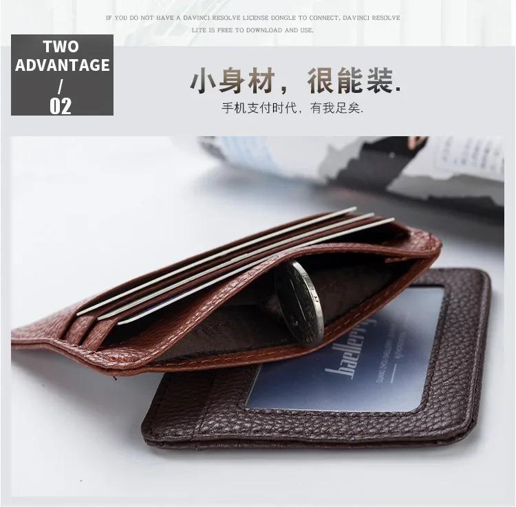Double-sided PU Leather ID Card Holder Multi-color Bank Credit Card Case Multi-slot Ultra-thin Wallet Business Card Holder Men