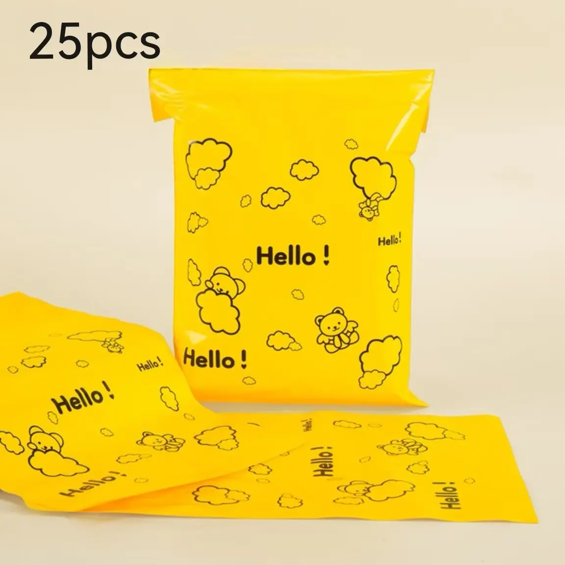 25pcs Cartoon Pattern Storage Bags, Pe Plastic Mailer Bags, Thick Logistics Bags, Ideal for Women, Holidays, Parties, Gifts