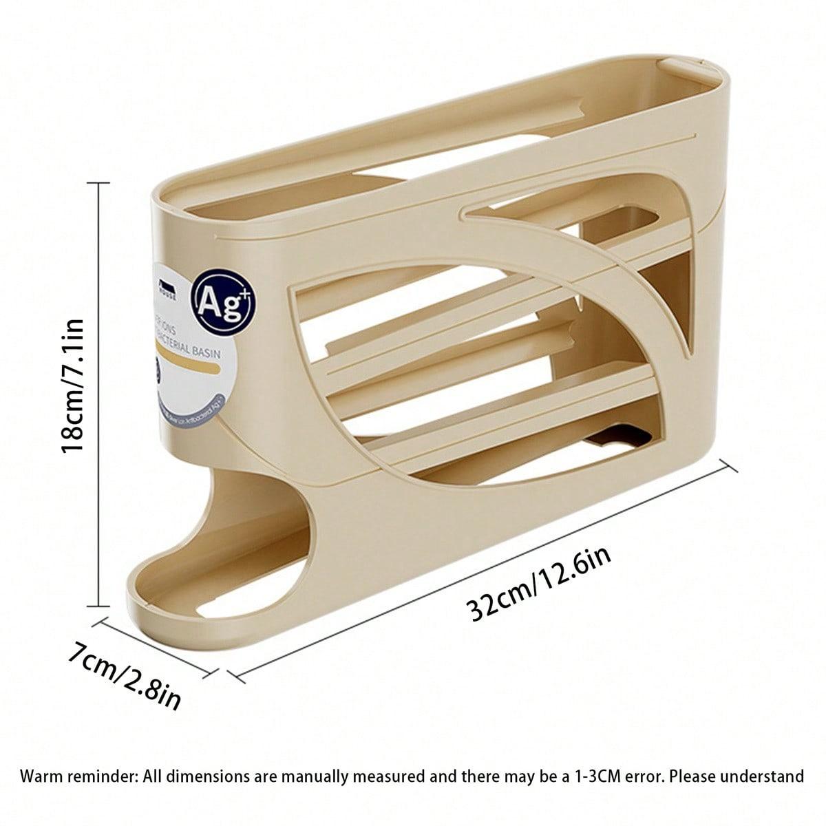 4 Layers Egg Holder For Fridge,Automatically Rolling Egg Storage Container,Space-Saving Egg Dispenser Holder