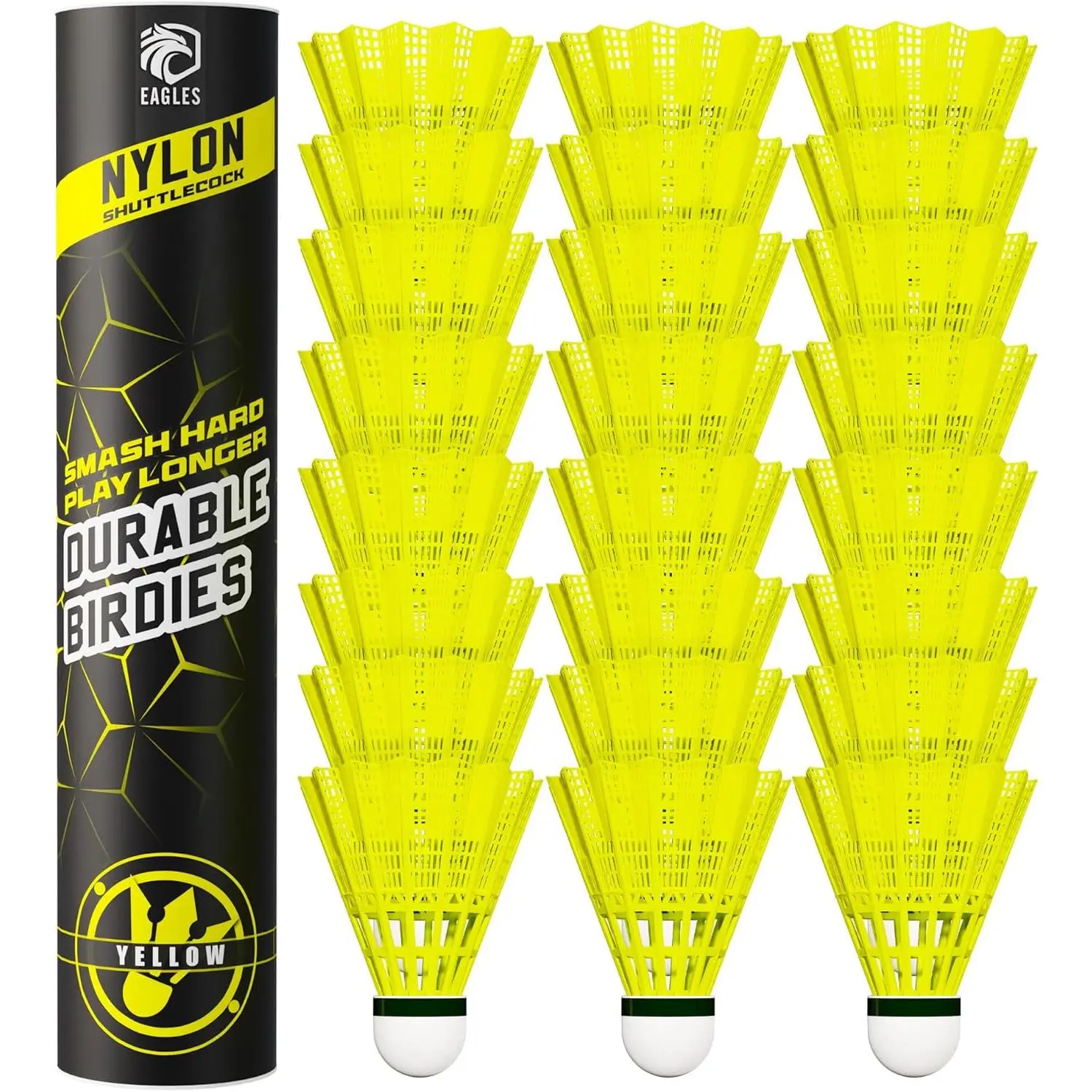 Nylon Bedminton Shuttlecocks for Softball/Baseball Batting Training - Highly Stable & Durable 24 Pack, 12 Pack or 6 Pack Shuttle Balls,Goose,Feather,High Speed Shuttlecocks