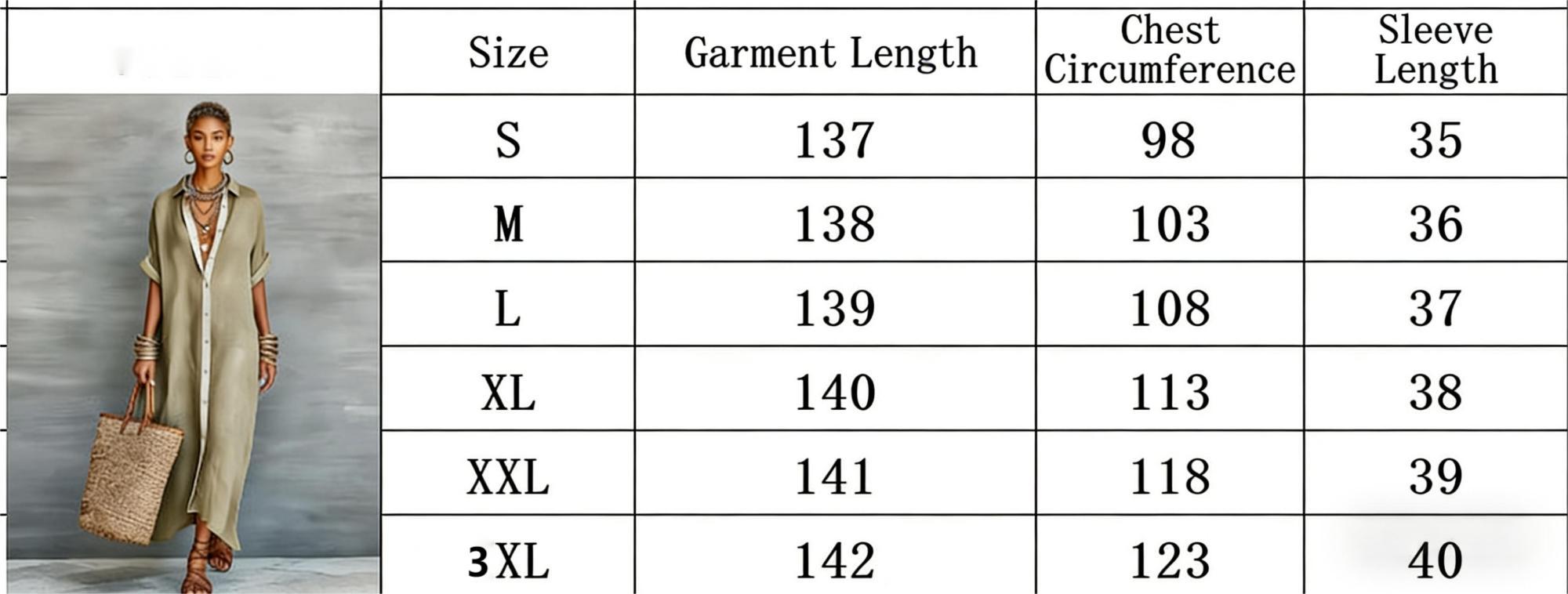 VVZ 2026 Women's Color-Blocked, Loose-Fit, Long Cotton-Linen Shirt Dress: A Stylish and Casual Dress