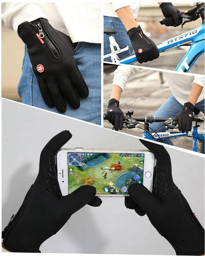 Winter Thermal Gloves Windproof Waterproof Touchscreen Compatible with Non-Slip Grip for Outdoor Activities Skiing Hiking Cycling Motorcycling Anti-Cold Up to -40℃ Heating Full Finger Gloves