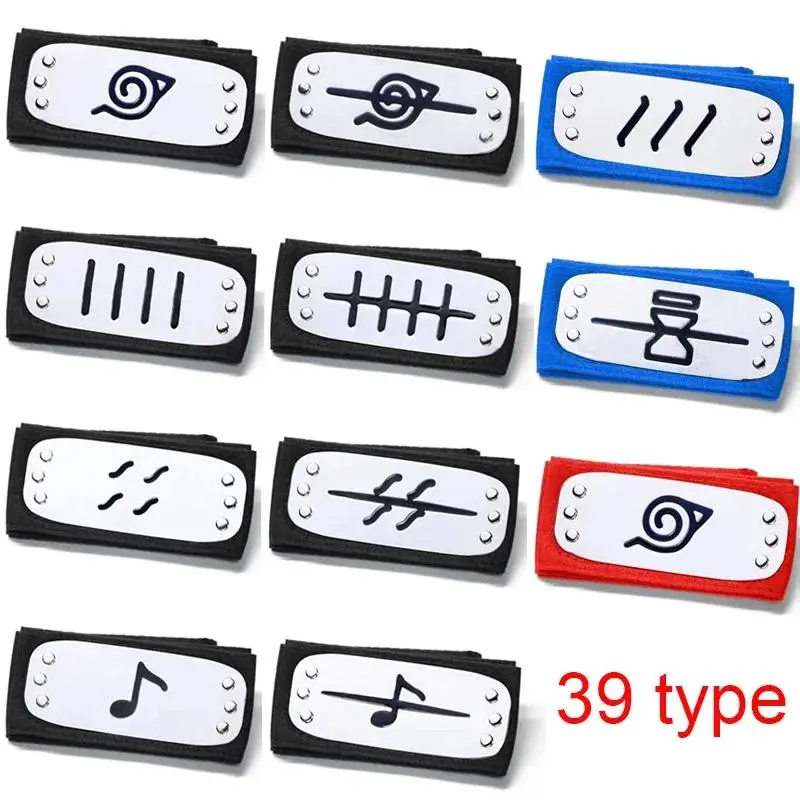 2pcs Shippuden Anime Cosplay Forehead Headband Action Figurs Headband Toys Model