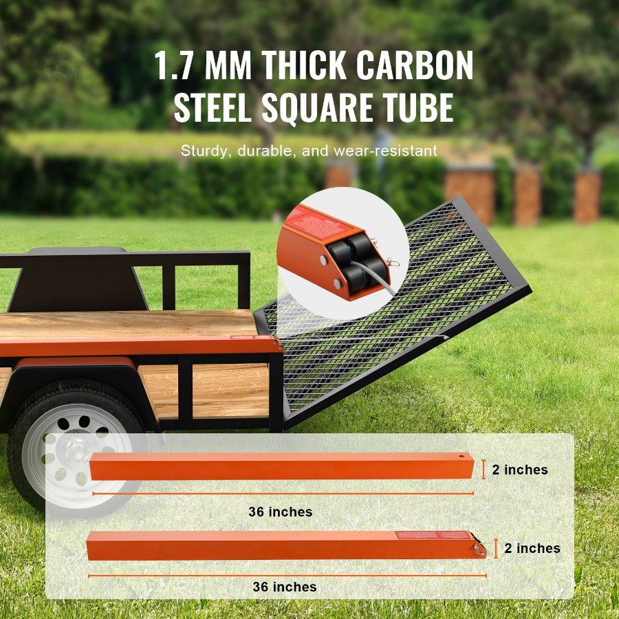 VEVOR TrailTailgate er Lift Assist, Max 180 lbs Load Capacity, Compatible with Open Utility Trailer Tailgate and Ramp, with 10 to 24 Inches Heights Side Rail and 4 to 6 Feet Height Tail Gate Ramp