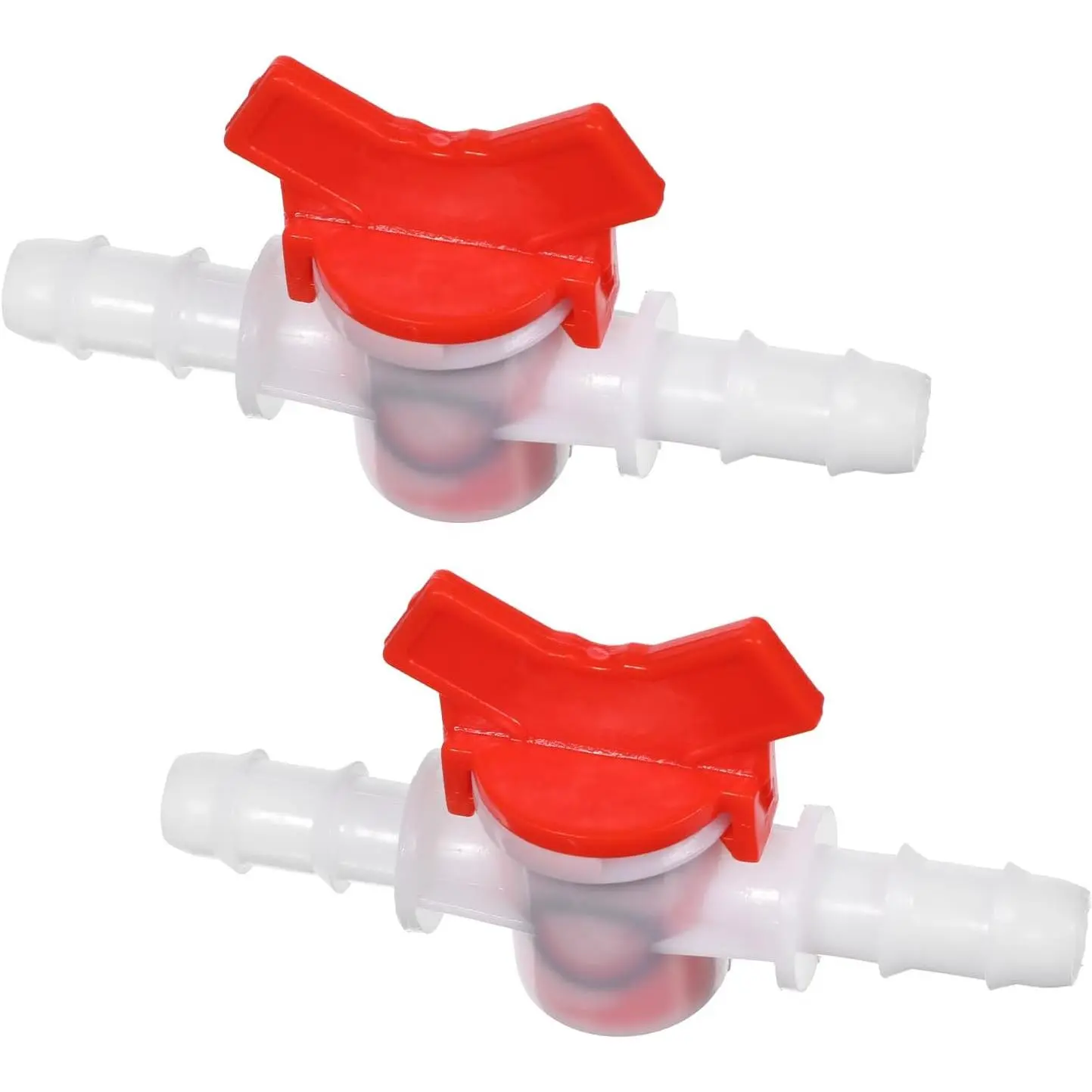 2 count 1/2-Inch Barbed Ball Valve, Drip Irrigation Barbed Valve,1/2 Inch Id In-Line Ball Valves Hose Shut off Valves for Drip Irrigation and Aquariums Regulate Water Flow