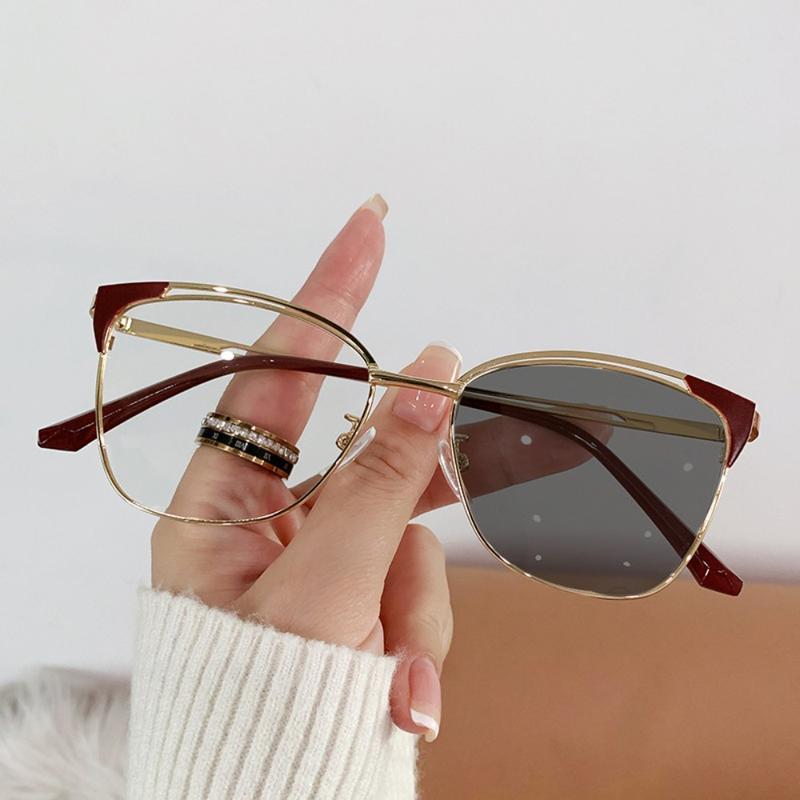 2026 New Arrival Unisex Retro Y2K Anti-Blue Light Glasses – Color-Changing Lightweight Frame for Office & Study