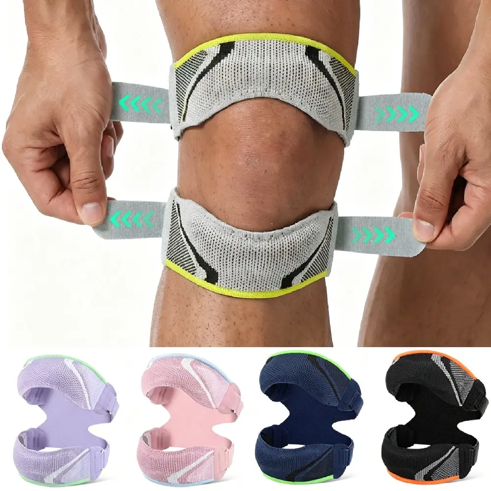 1PCS Men & Women Lightweight Breathable Knee Brace, Patella Support Strap with Gel Pad, Adjustable Sports Knee Support for Running, Hiking, Gym & Multi-Sport Activities