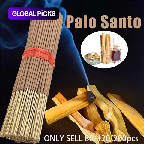 【Black Friday】Palo Santo Incense Sticks, 80/120/200pcs for Home, Natural Fragrance, Charcoal-Free, Recycled Flowers, Sweet Woody Scent, Citrus Undertones, Bulk Incense #GLOBAL PICKS